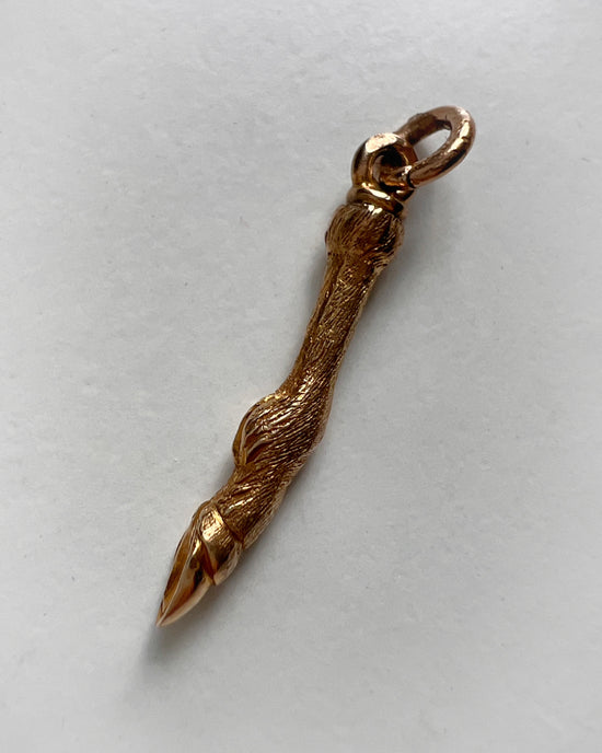 MINI VICTORIAN 9CT GOLD DEERS LEG PENDANT