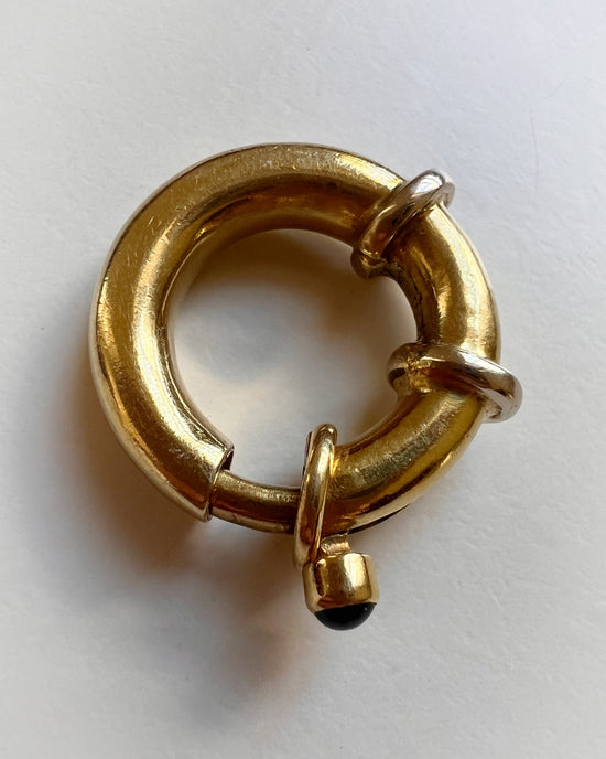 HUGE VINTAGE 18CT GOLD & SAPPHIRE BOLT RING