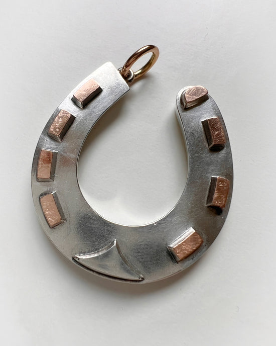 VICTORIAN MIXED METAL HORSESHOE PENDANT