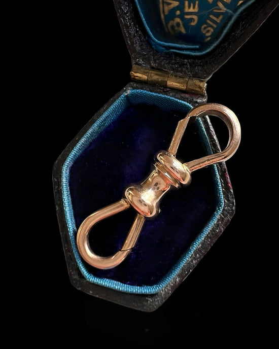 VICTORIAN 9CT GOLD DOUBLE DOG CLIP