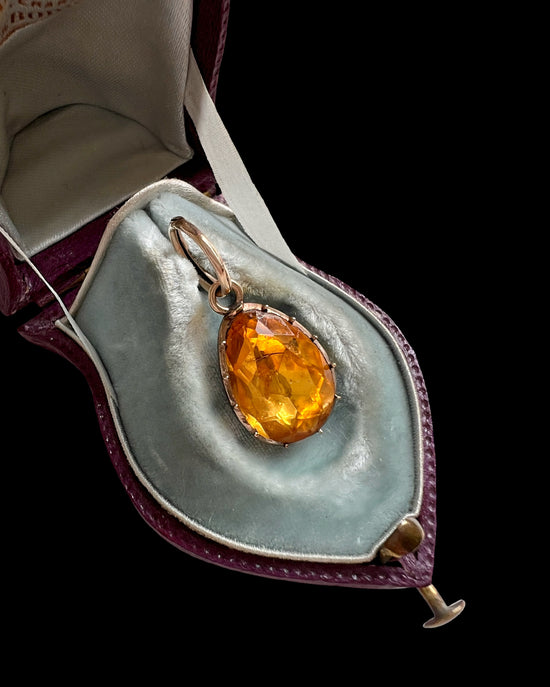 GEORGIAN PASTE DROP PENDANT