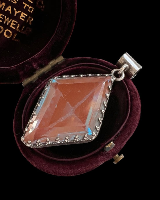 ANTIQUE SAPHIRET FACETED PENDANT