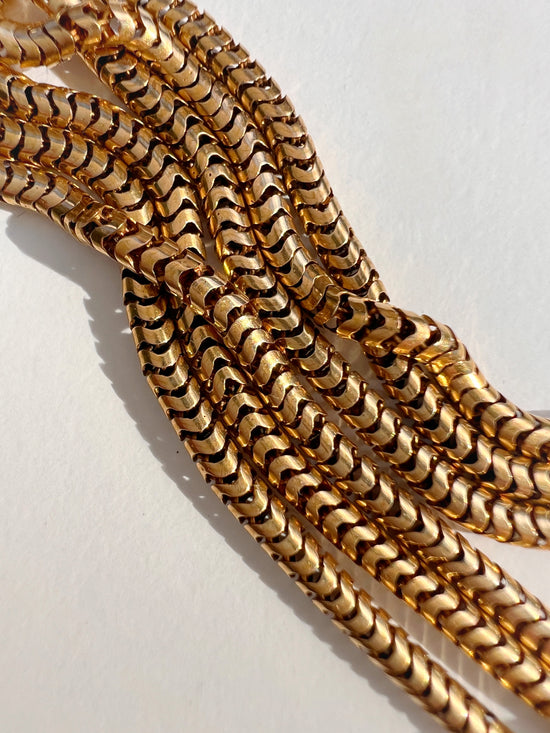 ANTIQUE 15CT GOLD BRAZILIAN / SNAKE LINK CHAIN