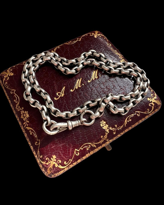 ANTIQUE SILVER ‘FLAT’ BELCHER CHAIN