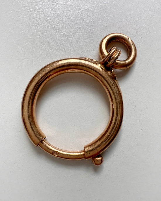 ANTIQUE LARGE 14CT GOLD BOLT RING