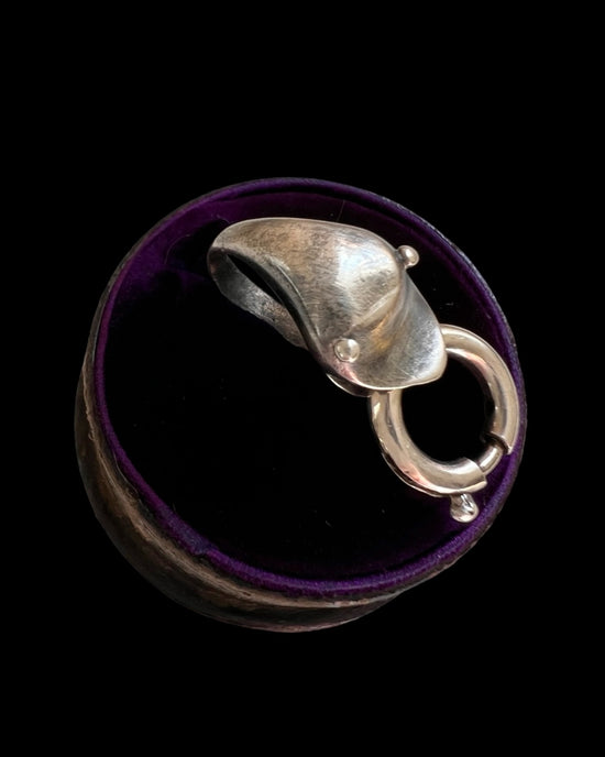 ANTIQUE SILVER SNAKE HEAD BAIL / CHAIN EXTENDER