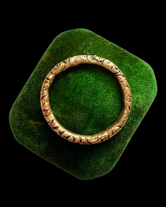 GEORGIAN 15CT GOLD LARGE SPLIT RING