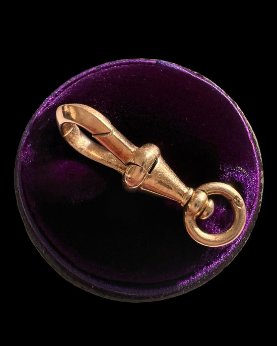 ANTIQUE 14CT GOLD DOG CLIP