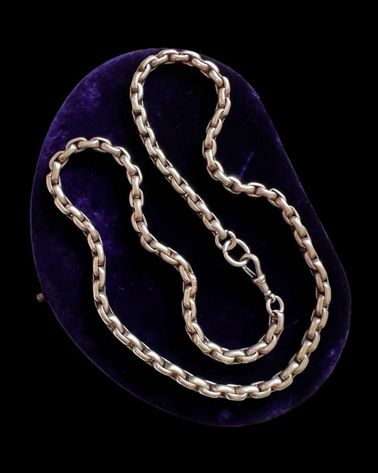 ANTIQUE SILVER CHUNKY BELCHER CHAIN
