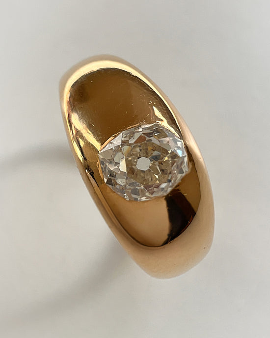 VICTORIAN 18CT GOLD DIAMOND FLUSH SET RING