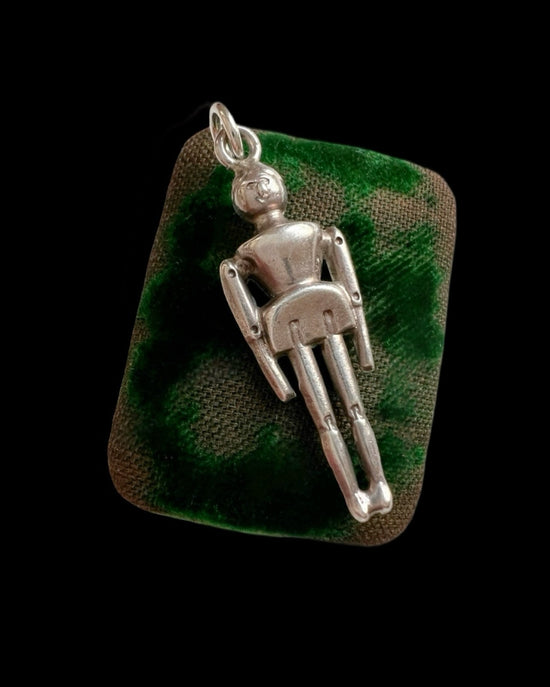 VICTORIAN SILVER PEG DOLL PENDANT