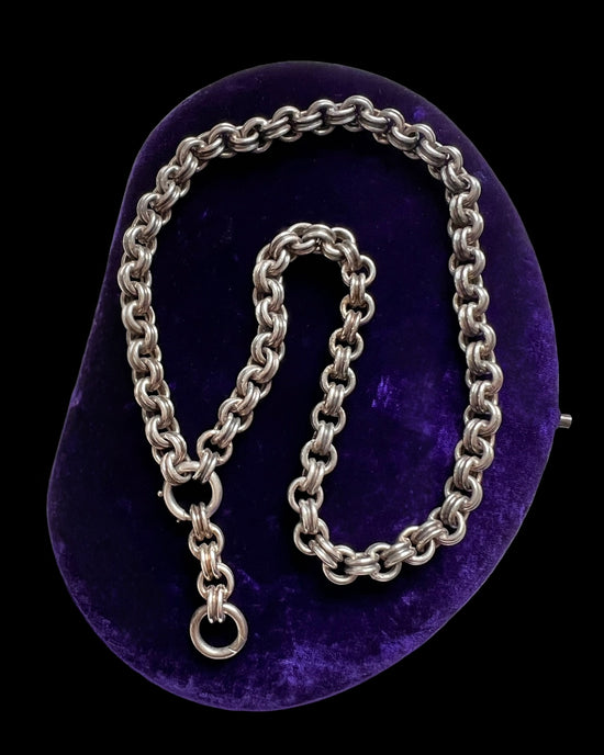 VICTORIAN SILVER CHUNKY BELCHER COLLAR