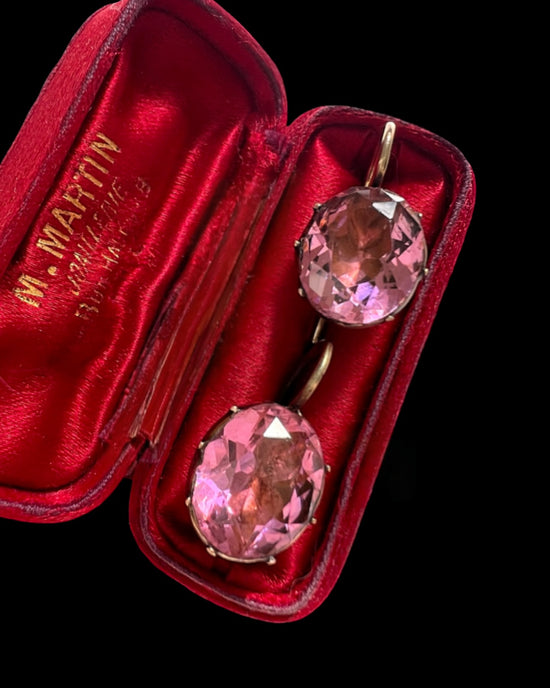 GEORGIAN PINK PASTE EARRINGS