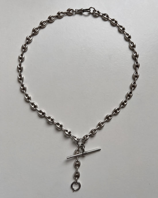 20TH CENTURY SILVER MARINER LINK ALBERT CHAIN