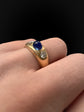 KASHMIR SAPPHIRE & DIAMOND VINTAGE 18CT GOLD RING