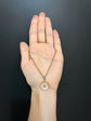 VICTORIAN GLASS LOCKET WITH TURQUOISE BAIL