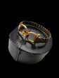 18CT GOLD SNAFFLE & ELEPHANT HAIR BANGLE