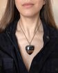 ANTIQUE HUGE BANDED AGATE HEART PENDANT