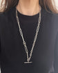 ANTIQUE SUPER CHUNKY SILVER PAPERCLIP CHAIN