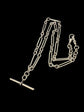 VICTORIAN SILVER PAPERCLIP ALBERT CHAIN