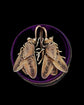 ANTIQUE SILVER GILT FLY EARRINGS