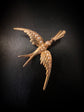 A 9CT GOLD & PEARL SWALLOW PENDANT