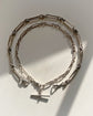 ANTIQUE SILVER PAPERCLIP & LOVERS KNOT CHAIN