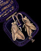 ANTIQUE SILVER GILT FLY EARRINGS