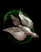 LARGE VICTORIAN SILVER DOVE PENDANT