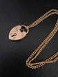 VICTORIAN 15CT GOLD HEART PADLOCK CLASP/PENDANT