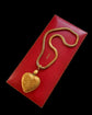 HUGE VICTORIAN PINCHBECK HEART PENDANT & SNAKE CHAIN
