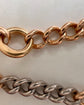 ANTIQUE BI-COLOUR 18CT GOLD & PLATINUM CURB ALBERT CHAIN