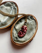 ANTIQUE ENAMEL LUCKY BEAN PENDANT