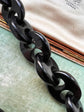 VICTORIAN WHITBY JET MARINER LINK CHAIN