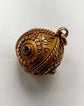ARCHEOLOGICAL REVIVAL 15CT GOLD & GEM SET SPHERE PENDANT