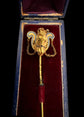 19TH CENTURY 18CT GOLD FRENCH HORSE HEAD STICK PIN