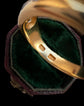 ANTIQUE SAPPHIRE & DIAMOND FLUSH SET RING
