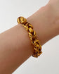 GEORGIAN PINCHBECK HEART PADLOCK BRACELET
