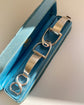 FRENCH SILVER DOUBLE STIRRUP BANGLE