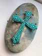 For Chryssa 19TH CENTURY FRENCH PAVÉ TURQUOISE CROSS PENDANT