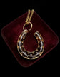 VICTORIAN BANDED AGATE HORSESHOE PENDANT