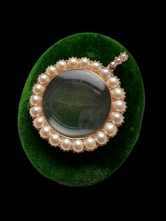 EARLY 19TH CENTURY PEARL LOCKET PENDANT