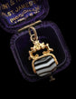 19TH CENTURY STRIPED AGATE SPINNER PENDANT