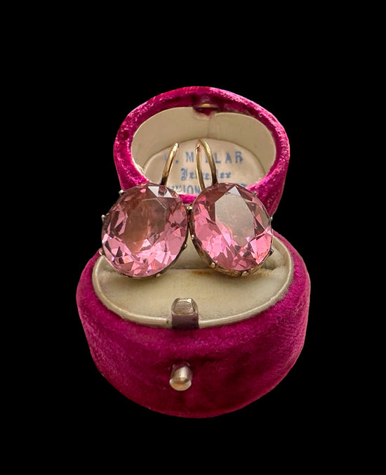 GEORGIAN PINK PASTE EARRINGS