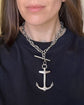 SUPERSIZED VICTORIAN SILVER ANCHOR PENDANT