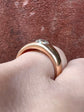 VICTORIAN DIAMOND & 18CT GOLD FLUSH SET RING