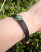 ANTIQUE SCARAB & ELEPHANT HAIR BANGLE