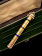 VICTORIAN 15CT GOLD & COLOURED ENAMEL TRIPLE PROPELLING PENCIL PENDANT