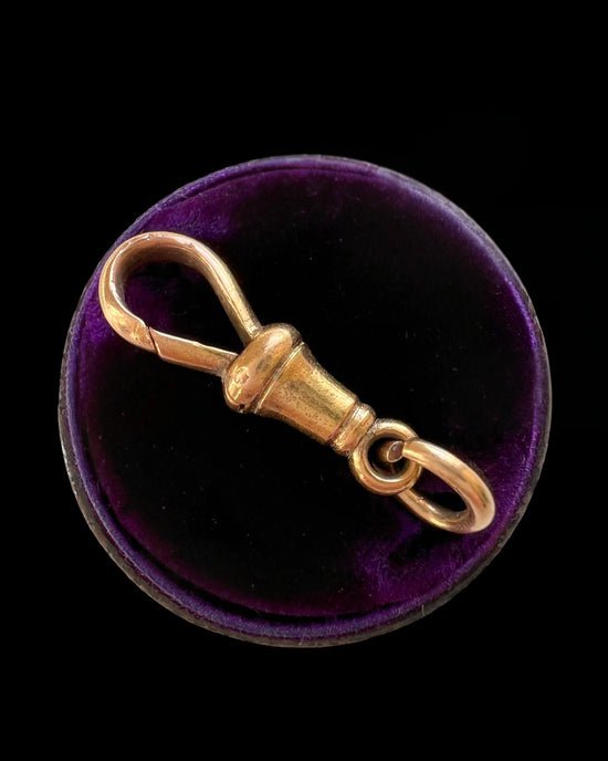 ANTIQUE 15CT GOLD DOG CLIP