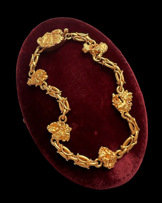19TH CENTURY GOLD NUGGET BRACELET